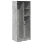 Wardrobe Concrete Grey 80x50x200 cm Engineered Wood 3307759