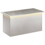 Garden Planter with LED Silver 40 x 80 x 40 cm Stainless Steel 8008162