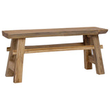 Bench Natural 100 x 29 x 43.5 cm Solid Teak Wood 42007498