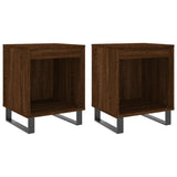 Bedside Cabinets 2 pcs Brown Oak 40x35x50 cm Engineered Wood 830747