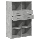 Highboard Concrete Grey 80x42.5x124 cm Engineered Wood 3281388