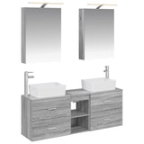 Bathroom Furniture Set 5 pcs Grey Sonoma 3406836