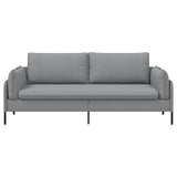 3-Seater Sofa Light Grey 222 x 81 x 89 cm Fabric 42048629