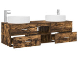 Bathroom Furniture Set 3 pcs Smoked Oak 49.5 x 44.5 x 65.5 cm 3405951