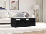 Coffee Table Black Oak 90 x 50 x 45 cm Engineered Wood 8004684