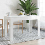 Dining Table High Gloss White 120x60x76 cm Engineered Wood 800762