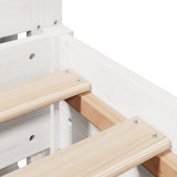 Bed Frame without Mattress White 120x190 cm Small Double Solid Wood Pine 3306205