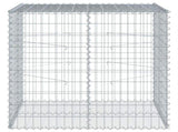 Gabion Basket with Cover 100x100x100 cm Galvanised Iron 3295190