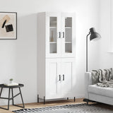 Highboard White 69.5x34x180 cm Engineered Wood 3198345