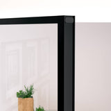 Interior Door Black 83x201,5 cm Tempered Glass&Aluminium Slim 153663