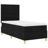 Box Spring Bed with Headboard Black 100 x 200 cm Fabric 3339597