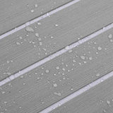 Boat Mat Striped Light Grey with White 240 x 90 x 0.5 cm EVA 42008464