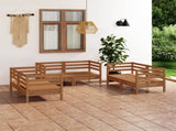 6 Piece Garden Lounge Set Honey Brown Solid Pinewood 3082585