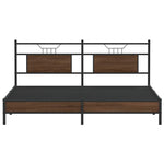 Bed Frame without Mattress Brown Oak 183x213 cm Engineered Wood 4107003