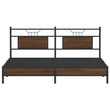 Bed Frame without Mattress Brown Oak 183x213 cm Engineered Wood 4107003