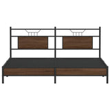 Bed Frame without Mattress Brown Oak 183x213 cm Engineered Wood 4107003