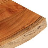 Table Top 90x40x3.8 cm Rectangular Solid Wood Acacia Live Edge 370635