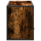 TV Cabinet Smoked Oak 100x31x39.5 cm Engineered Wood and Metal 848931