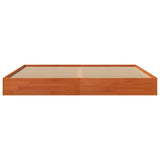 Bed Frame without Mattress Wax Brown 180x200 cm Super King Solid Wood Pine 844815