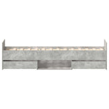 Bed Frame without Mattress Concrete Grey 100x200 cm 3203799