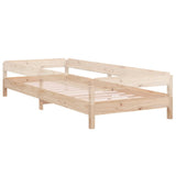 Stack Bed without Mattress 75x190 cm Small Single Solid Wood Pine 820407