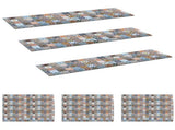 Stair Mats 15 pcs 76 x 20 cm Blue Polyester Rectangular 42054633