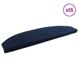 Self-adhesive Stair Mats 15 pcs Navy 80 x 24.5 x 3.5 cm 42038674