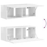 TV Cabinet Set 3 pcs High Gloss White Engineered Wood 3408983
