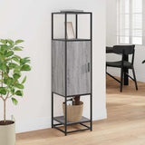 Highboard Grey Sonoma 35.5x35x139 cm Engineered Wood and Metal 849037