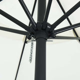 Garden Parasol Sand 394 x 394 x 248 cm Polyester and Steel 42003636