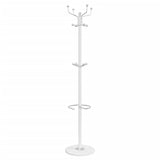 ZNTS Coat Stand with Umbrella Holder White 180 cm Powder-coated Iron 377102