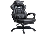Computer Gaming Chair, Racing Desk Chair Lumbar Support and Footrest, PU Leather Gamer Chair T3398P328205