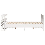 Bed Frame without Mattress White 140x190 cm Solid Wood Pine 3306277