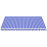 Replacement Fabric for Awning Blue and White 4.5x3.5 m 311920