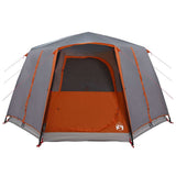 Cabin Tent 6-Person Grey and Orange 425 x 396 x 222 cm 42004025