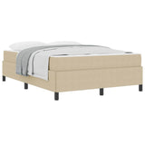 Bed Frame with Mattress Light Green Grey 140 x 190 cm Fabric 3399124