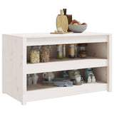 Outdoor Kitchen Cabinet MEPPEL White 106x55x64 cm Solid Wood Pine 832334