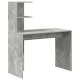 Desk with Shelf Concrete Grey 102 x 50 x 124 cm Engineered Wood 869357