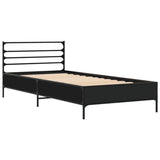 Bed Frame without Mattress Black 75x190 cm Small Single 845622