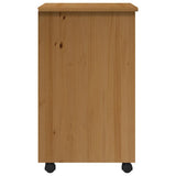Rolling Cabinet with Drawers MOSS Honey Brown Solid Wood Pine 355891