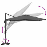 Roma Parasol Anthracite 286 x 284 x 265 cm 42003337