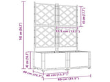 Garden Planter 2 pcs Grey 80 x 40 x 143 cm PP 42002861