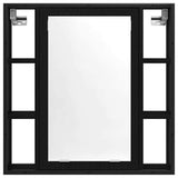 Bathroom Furniture Set 4 pcs Black Oak Engineered Wood 3334423