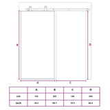 Sliding Door ESG Glass and Aluminium 102x205 cm Black 151022