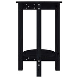 Coffee Table Black 40x60 cm Solid Wood Pine 822361