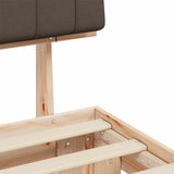 Bed Frame with Upholstered Headboard Taupe 90 x 200 cm 877517