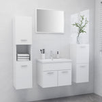 ZNTS Bathroom Furniture Set White Engineered Wood 3071360