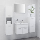 ZNTS Bathroom Furniture Set White Engineered Wood 3071360