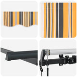 Retractable Awning Yellow 350 x 200 cm Fabric 3329708