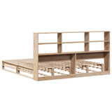 Bookcase Bed without Mattress 200x200 cm Solid Wood 3323932